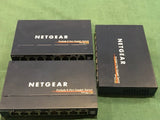 Netgear GS108 V3 8 Port Gig Switch with Power Supplies ***Lot of Three***