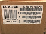 Netgear JGS524PE 24 port 10/100/1000 Switch, (12 PoE, 100W budget) unused in open box