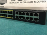 Netgear JGS524PE 24 port 10/100/1000 Switch, (12 PoE, 100W budget) NO Rack Mnts!